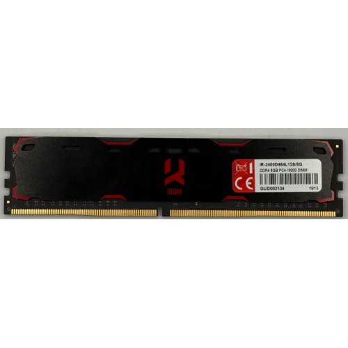 Озу GoodRAM DDR4 8GB 3200Mhz IRDM X Black (IR-X3200D464L16SA/8G) (Восстановлено продавцом, 895161) купить в Украине: Киев, Днепр, Харьков, Одесса  | Проверка совместимости, низкая цена, отзывы, характеристики от TELEMART фото