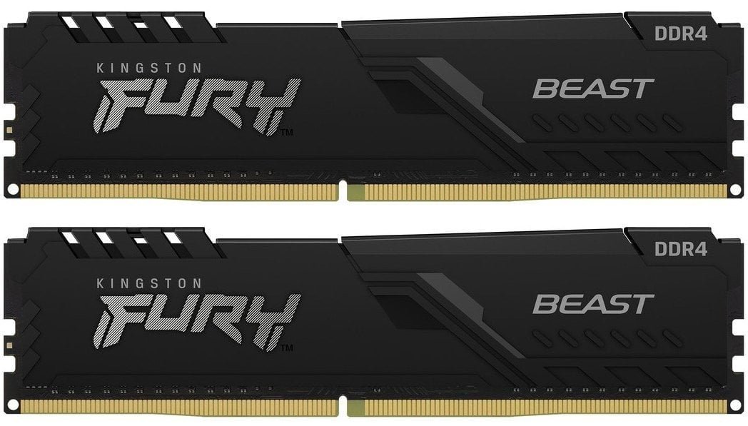 Озу Kingston DDR4 16GB (2x8GB) 3200Mhz FURY Beast Black
