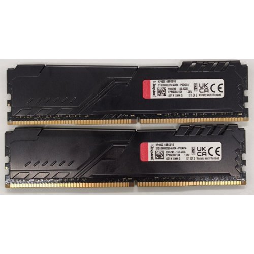 Озу Kingston DDR4 16GB (2x8GB) 3200Mhz FURY Beast Black (KF432C16BBK2/16) (Восстановлено продавцом, 895172) купить в Украине: Киев, Днепр, Харьков, Одесса  | Проверка совместимости, низкая цена, отзывы, характеристики от TELEMART фото