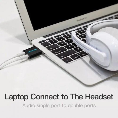 Звукова карта Vention USB Sound Card 2.0 (VAB-S17-B) Black купити в Україні: Київ, Львів, Хмельницький, Тернопіль, Івано-Франківськ | Перевірка сумісності, низька ціна, відгуки, характеристики від TELEMART фото