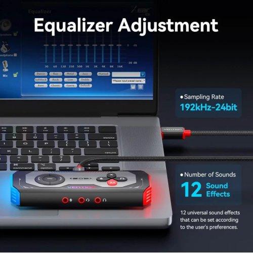 Звукова карта Vention USB Sound Card 7.1 (CVAB0) Black купити в Україні: Київ, Львів, Хмельницький, Тернопіль, Івано-Франківськ | Перевірка сумісності, низька ціна, відгуки, характеристики від TELEMART фото