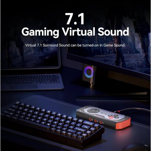 Звукова карта Vention USB Sound Card 7.1 (CVAB0) Black купити в Україні: Київ, Львів, Хмельницький, Тернопіль, Івано-Франківськ | Перевірка сумісності, низька ціна, відгуки, характеристики від TELEMART фото