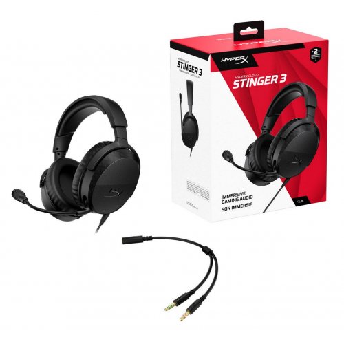 Навушники HyperX Cloud Stinger 3 (BS1T5AA) Black купити в Україні: Київ, Львів, Хмельницький, Тернопіль, Івано-Франківськ | Низька ціна, відгуки, характеристики від TELEMART фото