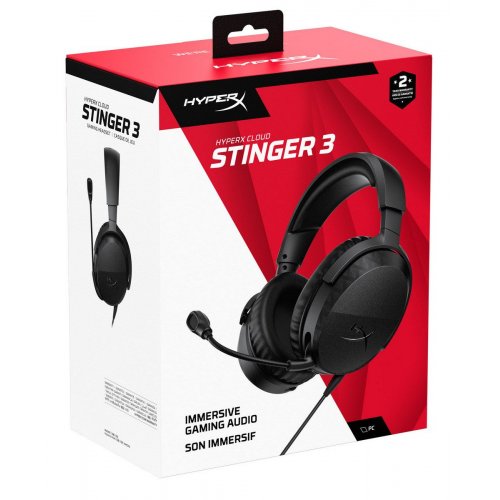 Навушники HyperX Cloud Stinger 3 (BS1T5AA) Black купити в Україні: Київ, Львів, Хмельницький, Тернопіль, Івано-Франківськ | Низька ціна, відгуки, характеристики від TELEMART фото