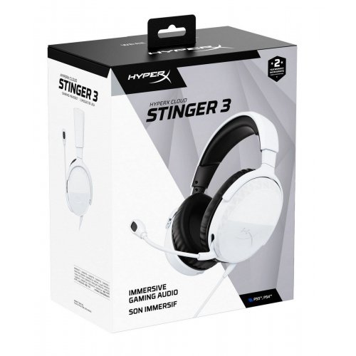 Навушники HyperX Cloud Stinger 3 (BS1T6AA) White купити в Україні: Київ, Львів, Хмельницький, Тернопіль, Івано-Франківськ | Низька ціна, відгуки, характеристики від TELEMART фото