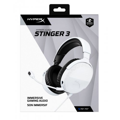 Навушники HyperX Cloud Stinger 3 (BS1T6AA) White купити в Україні: Київ, Львів, Хмельницький, Тернопіль, Івано-Франківськ | Низька ціна, відгуки, характеристики від TELEMART фото