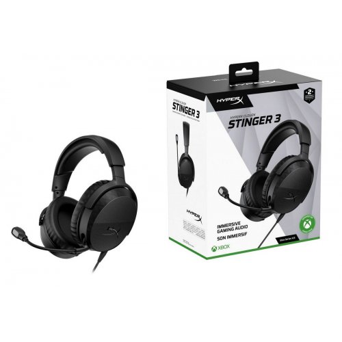 Навушники HyperX CloudX Stinger 3 for Xbox (BS1T7AA) Black купити в Україні: Київ, Львів, Хмельницький, Тернопіль, Івано-Франківськ | Низька ціна, відгуки, характеристики від TELEMART фото