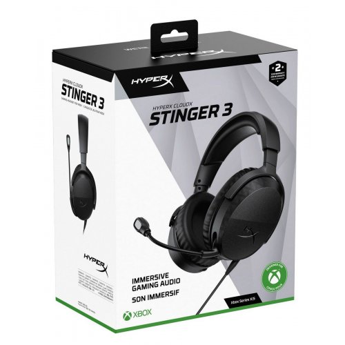 Навушники HyperX CloudX Stinger 3 for Xbox (BS1T7AA) Black купити в Україні: Київ, Львів, Хмельницький, Тернопіль, Івано-Франківськ | Низька ціна, відгуки, характеристики від TELEMART фото