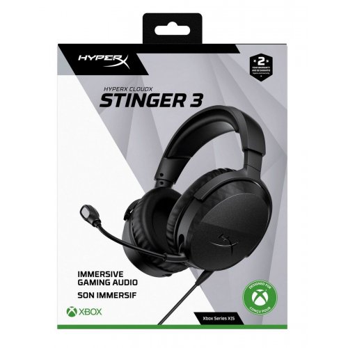 Навушники HyperX CloudX Stinger 3 for Xbox (BS1T7AA) Black купити в Україні: Київ, Львів, Хмельницький, Тернопіль, Івано-Франківськ | Низька ціна, відгуки, характеристики від TELEMART фото