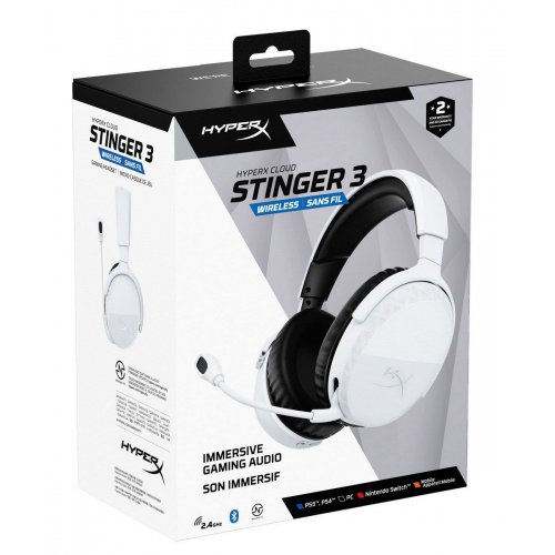 Наушники HyperX Cloud Stinger 3 Wireless (BS1T9AA) White купить в Украине | Telemart фото