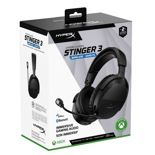 Наушники HyperX CloudX Stinger 3 Wireless for Xbox (BS1U0AA) Black купить в Украине | Telemart фото