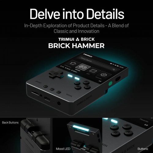 Портативная игровая консоль Data Frog Trimui Brick Hammer Retro 64GB Black купить в Украине | Telemart фото