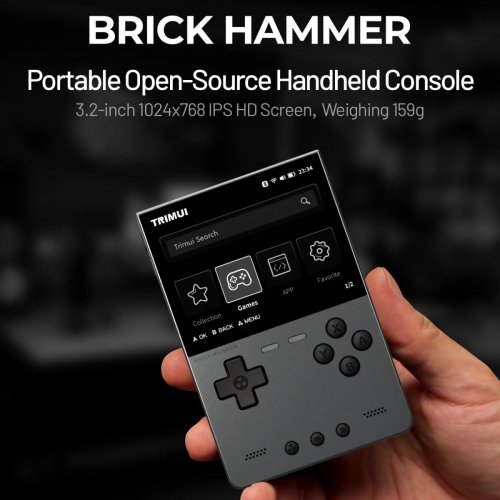 Портативная игровая консоль Data Frog Trimui Brick Hammer Retro 64GB Black купить в Украине | Telemart фото