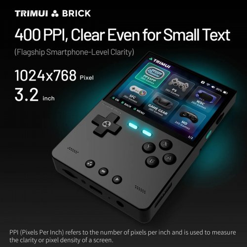 Портативная игровая консоль Data Frog Trimui Brick 64GB Black купить в Украине | Telemart фото
