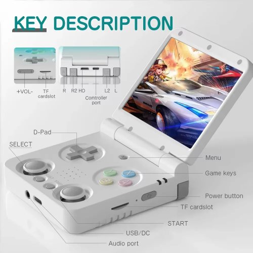 Портативная игровая консоль Data Frog Miyoo Flip V2 64GB White купить в Украине | Telemart фото