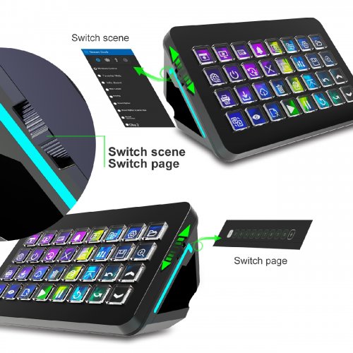 Контроллер для стриминга HEXO Stream Dock XL Black купить в Украине | Telemart фото