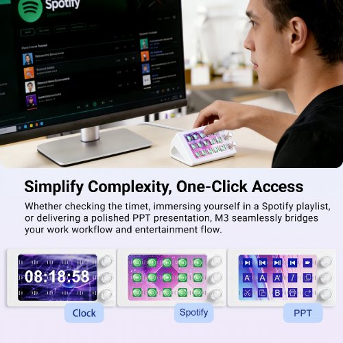 Контроллер для стриминга HEXO Stream Dock M3 White купить в Украине | Telemart фото