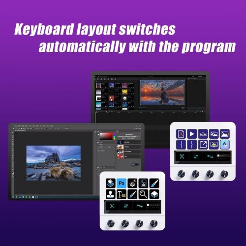 Контроллер для стриминга HEXO Stream Dock N4 White купить в Украине | Telemart фото