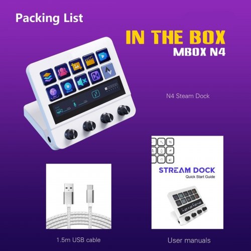 Контроллер для стриминга HEXO Stream Dock N4 White купить в Украине | Telemart фото