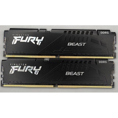 Озу Kingston DDR5 32GB (2x16GB) 5200Mhz FURY Beast Black (KF552C40BBK2-32) (Восстановлено продавцом, 895453) купить в Украине | Telemart фото