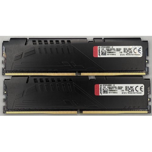 Озу Kingston DDR5 32GB (2x16GB) 5200Mhz FURY Beast Black (KF552C40BBK2-32) (Восстановлено продавцом, 895456) купить в Украине | Telemart фото