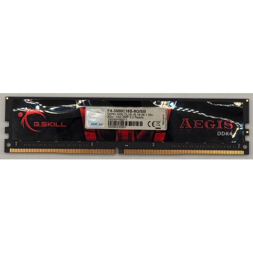 Озп G.Skill DDR4 8GB 3000Mhz Aegis (F4-3000C16S-8GISB) (Відновлено продавцем, 895458) купити в Україні | Telemart фото