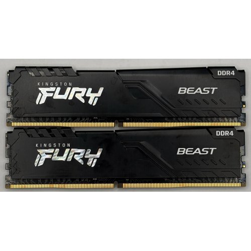 Озп Kingston DDR4 32GB (2x16GB) 3600Mhz FURY Beast Black (KF436C18BBK2/32) (Відновлено продавцем, 895472) купити в Україні | Telemart фото