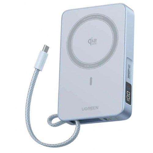 Powerbank Ugreen PB773 Magnetic Wireless 10000mAh 30W (65958B) Blue купити в Україні | Telemart фото