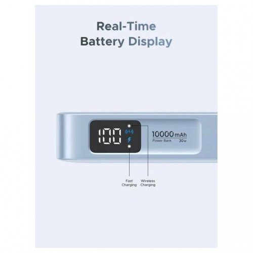 Powerbank Ugreen PB773 Magnetic Wireless 10000mAh 30W (65958B) Blue купити в Україні | Telemart фото