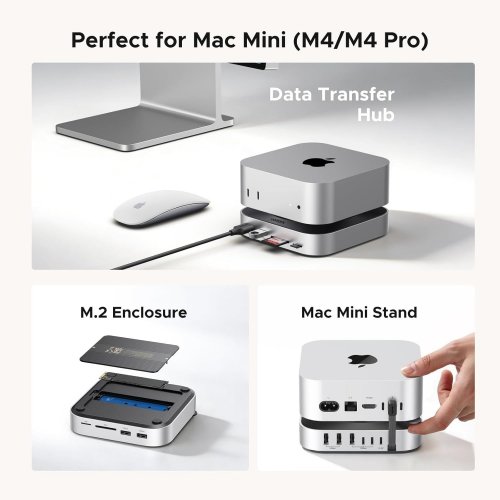 USB-хаб Ugreen CM841A USB Type-C 11 in 1 (95094) Silver купити в Україні | Telemart фото