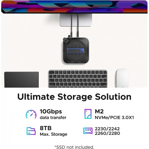 USB-хаб Ugreen CM841A USB Type-C 11 in 1 (95094) Silver купити в Україні | Telemart фото