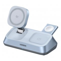 Беспроводное зарядное устройство Ugreen W711 3 in 1 Magnetic Wireless 25W (55677) Blue