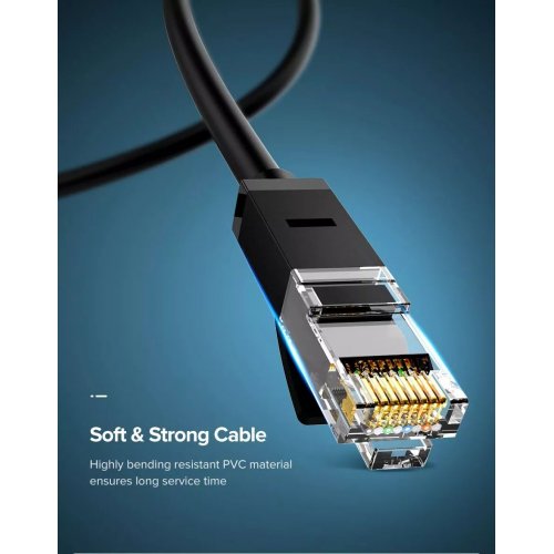 Патч-корд Ugreen NW102 Cat 6 U/UTP 50m (20170) Black купить в Украине | Telemart фото