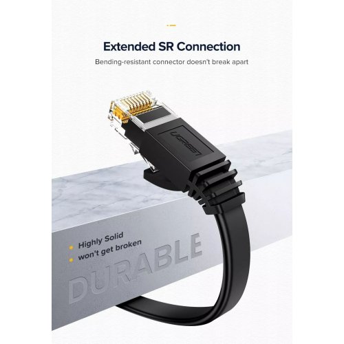 Патч-корд Ugreen NW102 Cat 6 U/UTP 30m (20168) Black купить в Украине | Telemart фото