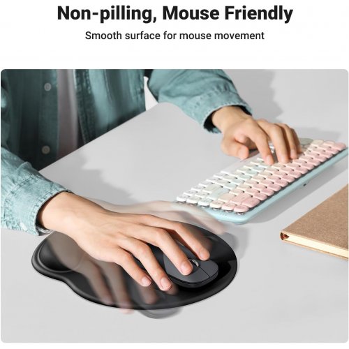 Килимок для миші Ugreen LP668 Ergonomic Mouse Pad with Wrist Rest (25245) Black купити в Україні | Telemart фото