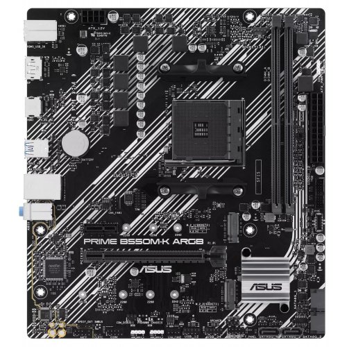 Уцінка материнська плата Asus PRIME B550M-K ARGB (sAM4, AMD B550) (Розкрита упаковка, 895830) купити в Україні | Telemart фото