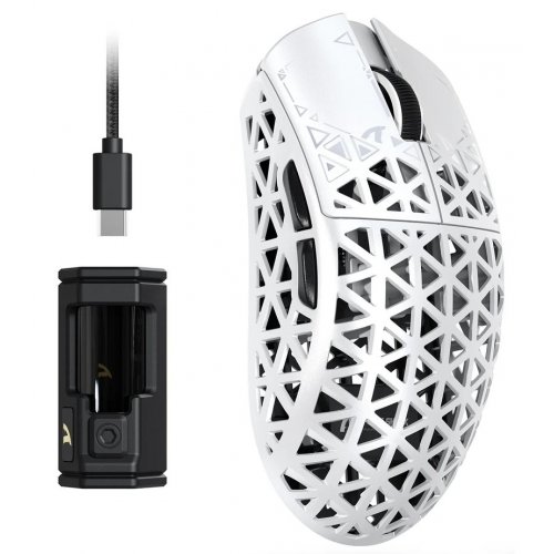 Уцінка миша Attack Shark R5 Ultra Wireless (AS-6972792470924-W) White (Розкрита упаковка, 895957) купити в Україні | Telemart фото