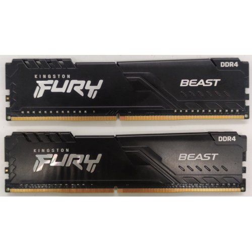 Озп Kingston DDR4 16GB (2x8GB) 3200Mhz FURY Beast Black (KF432C16BBK2/16) (Відновлено продавцем, 895968) купити в Україні | Telemart фото