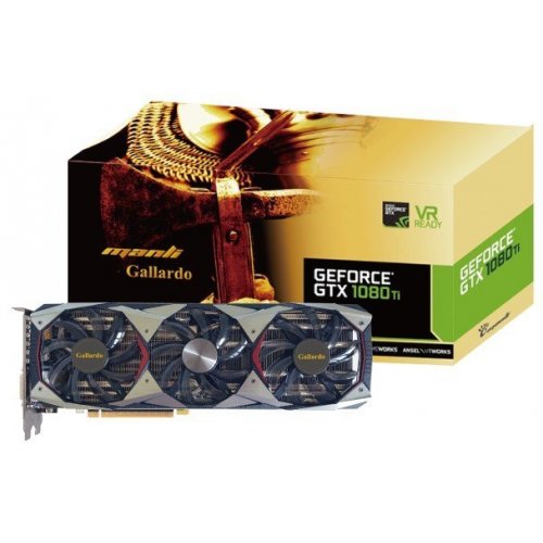 Відеокарта Manli Geforce GTX 1080 TI Gallardo LED 11264MB (M-NGTX1080TIG/5RIHPPP-F372G) (Відновлено продавцем, 895982) купити в Україні | Telemart фото
