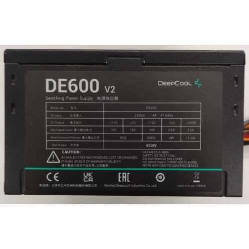 Блок питания Deepcool DE600 V2 450W (DP-DE600US-PH) (Восстановлено продавцом, 896001) купить в Украине | Telemart фото