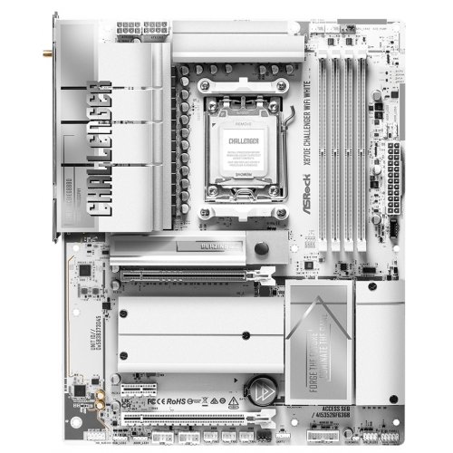 Материнская плата AsRock X870E Challenger WiFi White (sAM5, AMD X870E) купить в Украине | Telemart фото