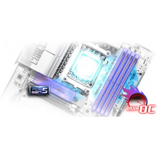Материнская плата AsRock X870E Challenger WiFi White (sAM5, AMD X870E) купить в Украине | Telemart фото