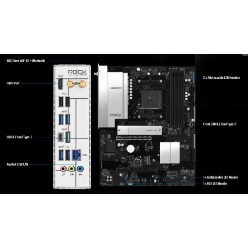 Материнская плата AsRock B550 Rock WiFi (sAM4, AMD B550) купить в Украине | Telemart фото