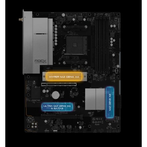 Материнская плата AsRock B550 Rock WiFi (sAM4, AMD B550) купить в Украине | Telemart фото