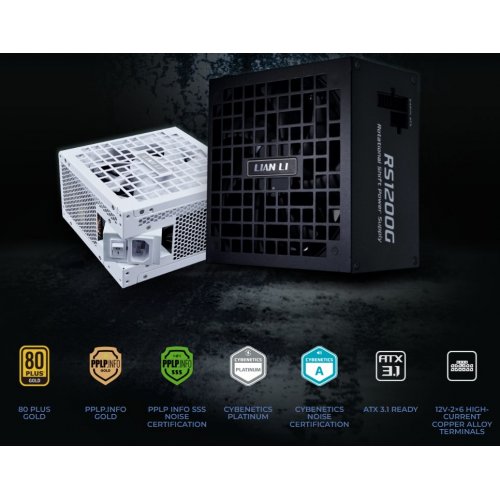 Блок питания Lian Li RS Gold 1000W without HUB (G9P.RS1000G.B000.EU) Black купить в Украине | Telemart фото