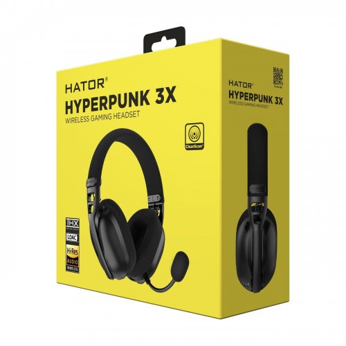 Уценка наушники HATOR Hyperpunk 3X Wireless (ESH14) Black (Повреждена упаковка, 896241) купить в Украине | Telemart фото