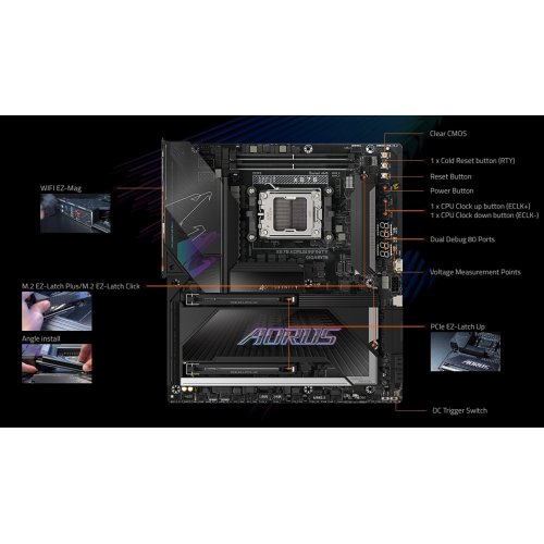 Материнская плата Gigabyte X870 AORUS INFINITY (sAM5, AMD X870) купить в Украине | Telemart фото