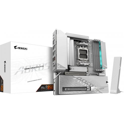 Материнська плата Gigabyte B850M AORUS STEALTH ICE (sAM5, AMD B850) купити в Україні | Telemart фото