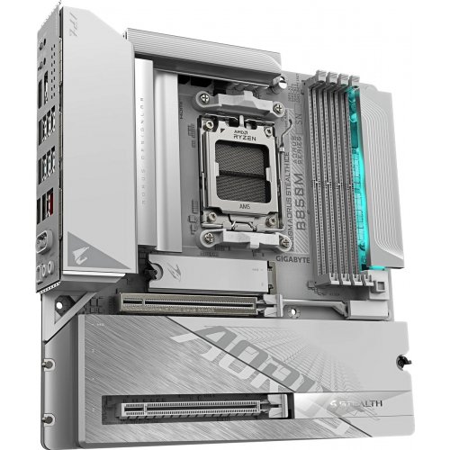 Материнська плата Gigabyte B850M AORUS STEALTH ICE (sAM5, AMD B850) купити в Україні | Telemart фото