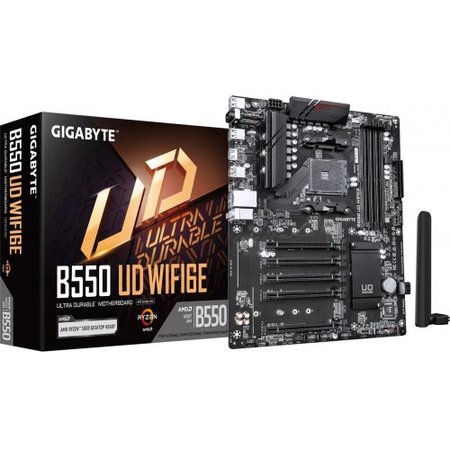 Материнська плата Gigabyte B550 UD WIFI6E (sAM4, AMD B550) купити в Україні | Telemart фото